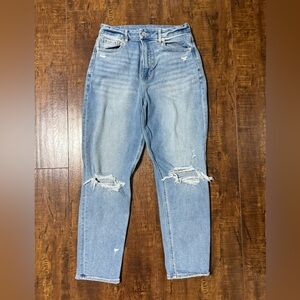 American Eagle Outfitters Light Blue High Rise Straight Jeans